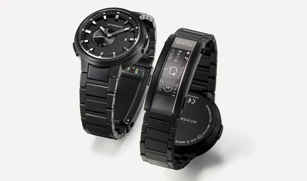 Cómo luce la Wena 3 Smart Band en un reloj convencional. Foto: Sony