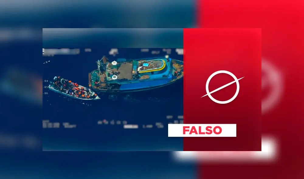 Embarcación trasladaba inmigrantes a la costa de Italia. Composición: La República. Embarcación trasladaba inmigrantes a la costa de Italia. Composición: La República.