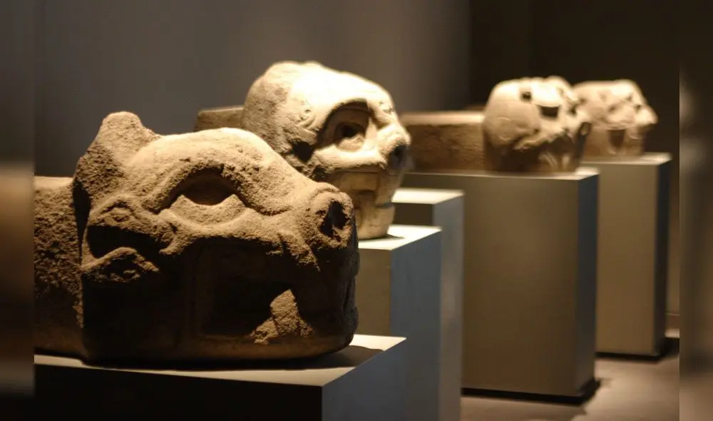 Cabeza de la cultura chavín que podrá verse de modo virtual.