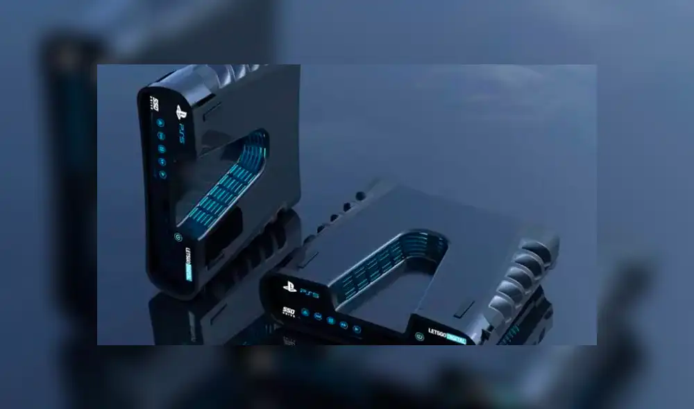 Renders del posible aspecto final de la consola PS5. Foto: Letsgodigital Renders del posible aspecto final de la consola PS5. Foto: Letsgodigital