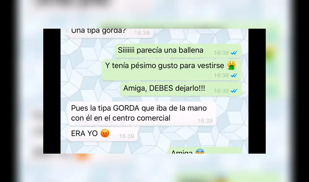 WhatsApp: Intentó advertir a su amiga de la infidelidad de su novio y terminó en ridículo [VIDEO]