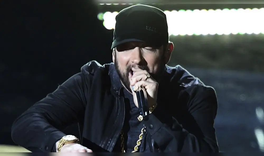 El rapero dedicó una publicación de Instagram a los organizadores de la ceremonia, por permitirle cantar "Lose Yourself". (Foto: AFP)