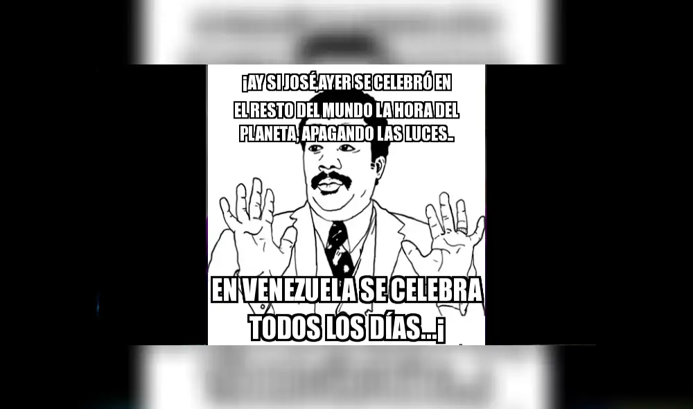 Facebook: Usuarios celebran con hilarantes memes la Hora del Planeta [FOTO]