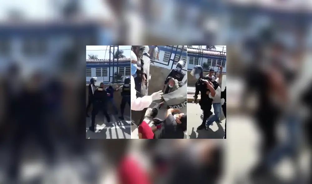 Piura: Policías y familiares de pacientes COVID se enfrentan en hospital de Apoyo II de Sullana