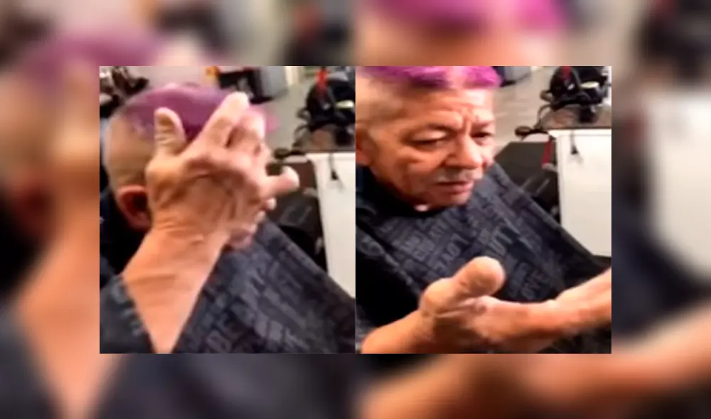 Un hombre tuvo una peculiar reacción al enterarse que le habían pintado el cabello sin su consentimiento. Un hombre tuvo una peculiar reacción al enterarse que le habían pintado el cabello sin su consentimiento.