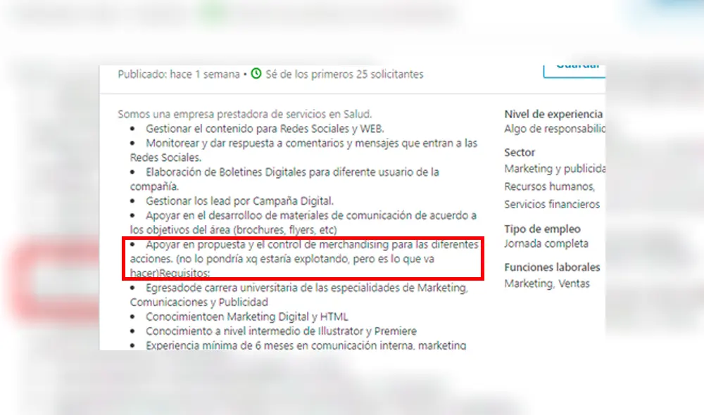 Facebook viral: empresa peruana comete ‘error’ en anuncio de empleo y es duramente criticado [FOTOS]