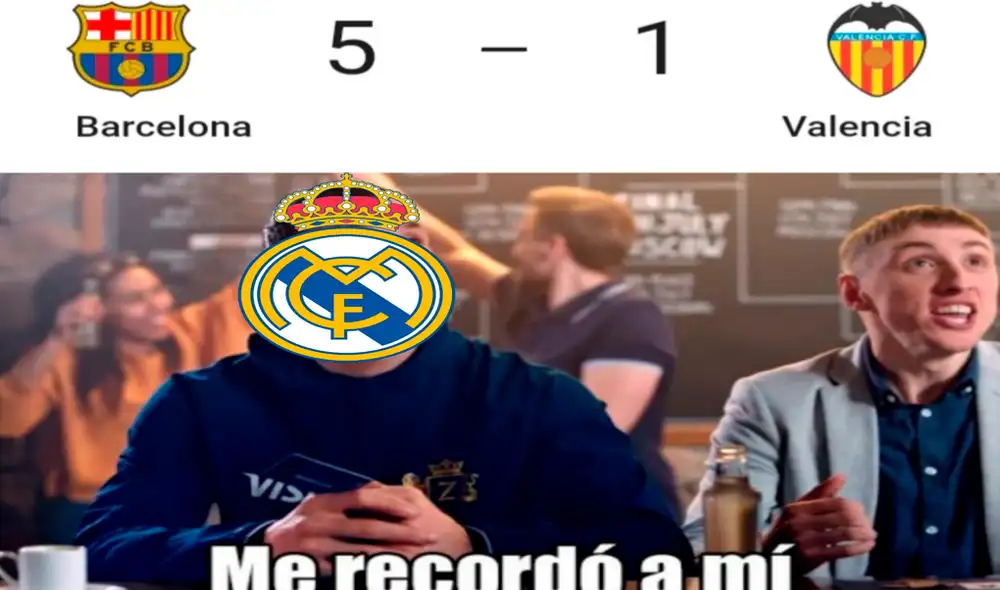 Barcelona goleó a Valencia 5-2 por la Liga Santander y los hilarantes memes no se hicieron esperar en las redes sociales. Barcelona goleó a Valencia 5-2 por la Liga Santander y los hilarantes memes no se hicieron esperar en las redes sociales.