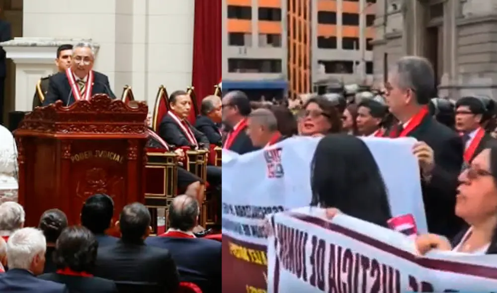 Jueces superiores exigen la homologación de sus sueldos. Composición: La República.