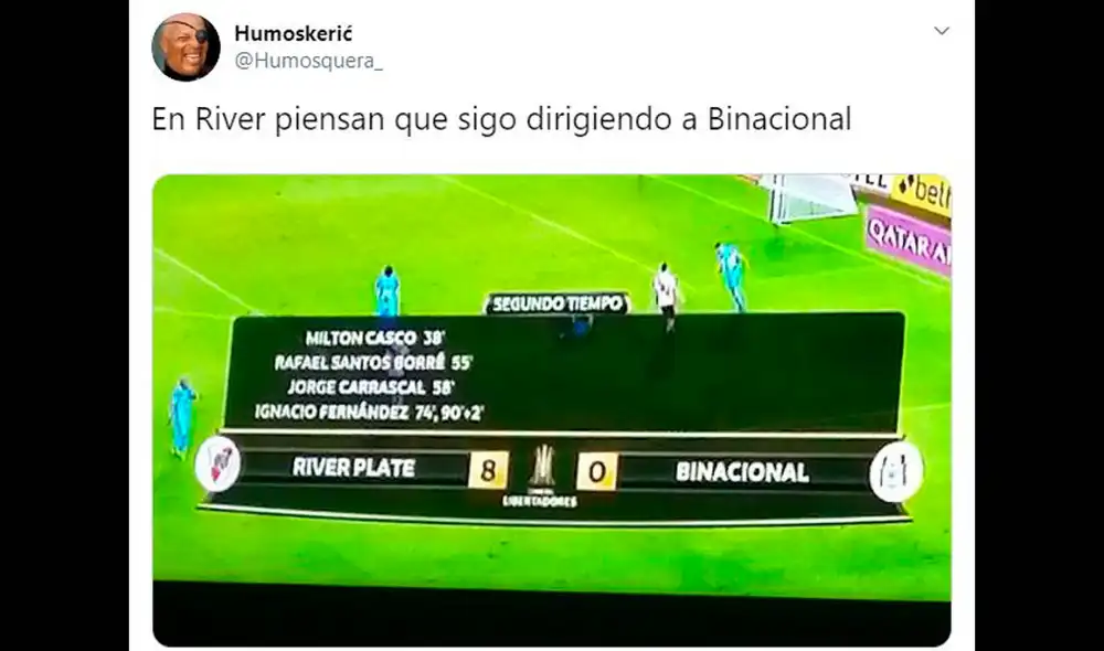 Mira los mejores memes de la derrota de Binacional ante River Plate. Foto: Redes Sociales