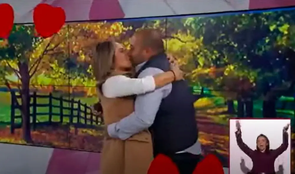 Desliza las imágenes para apreciar la emotiva reacción de la conductora al recibir la sorpresa de su novio. Foto: Captura de YouTube Desliza las imágenes para apreciar la emotiva reacción de la conductora al recibir la sorpresa de su novio. Foto: Captura de YouTube