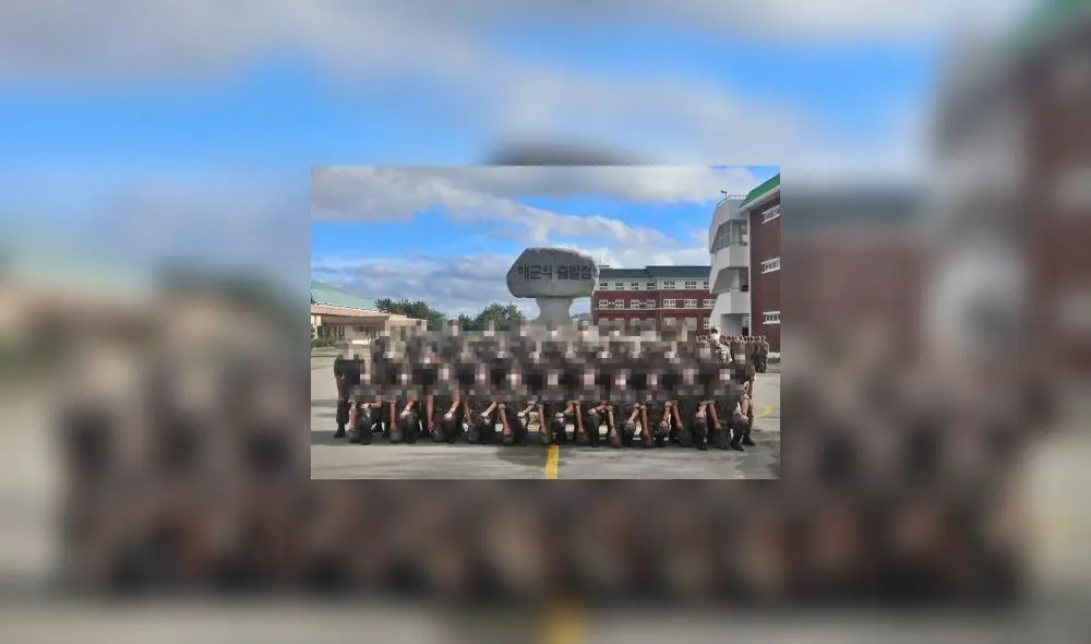 Park Bo Gum en la Infantería de la Marina de Corea del Sur. Créditos: Comando de Educación Naval