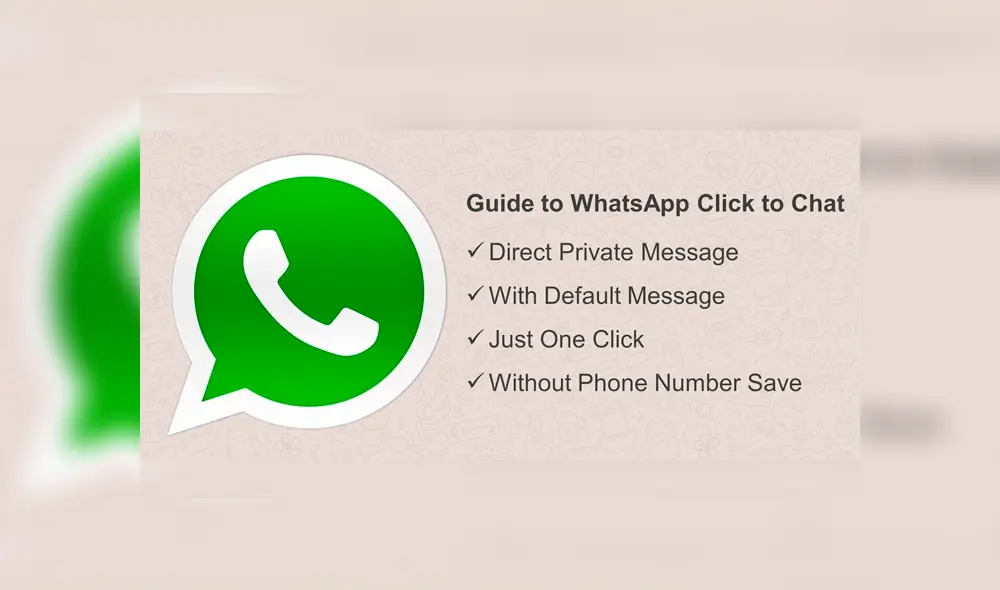 Se trata de "clic para chatear", función que permite iniciar una conversación sin tener acceso al número telefónico.