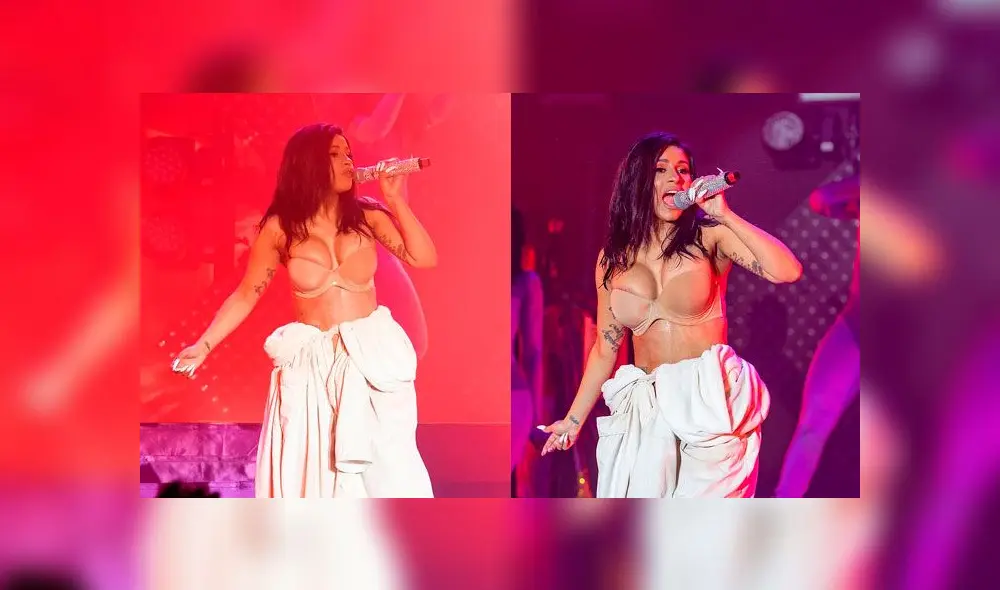 Cardi B pasó vergüenza al romperse su traje durante concierto 