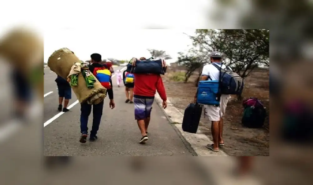 Migrantes venezolanos caminan desde Perú, Ecuador y Colombia hacia su país debido a la crisis provacada por la pandemia del coronavirus. Foto: Difusión. Migrantes venezolanos caminan desde Perú, Ecuador y Colombia hacia su país debido a la crisis provacada por la pandemia del coronavirus. Foto: Difusión.