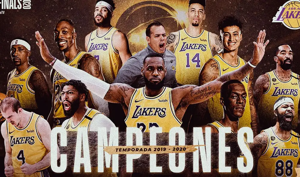 Los Ángeles Lakers salieron campeones tras 10 años. Foto: Twitter @NBALATAM