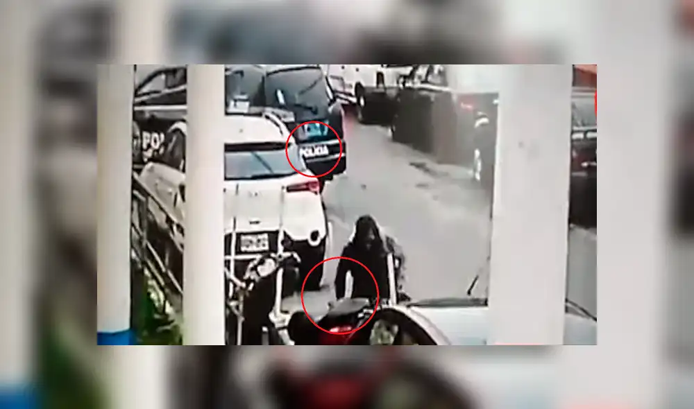 Delincuente roba motor de motocicleta a pocos metros de comisaría [VIDEO]