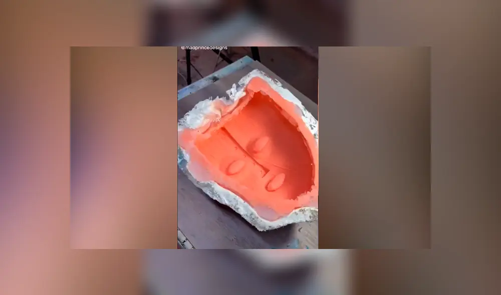 Desliza las imágenes para ver todo el proceso que siguió este joven escultor para crear su réplica de La máscara de Jim Carrey. Foto: Malcolm Hofmann/TikTok
