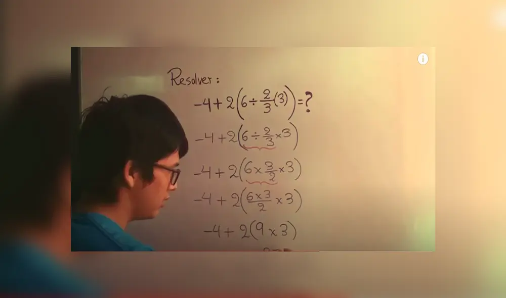 Desliza para ver el desarrollo de este reto matemático publicado en YouTube. Foto: Captura.