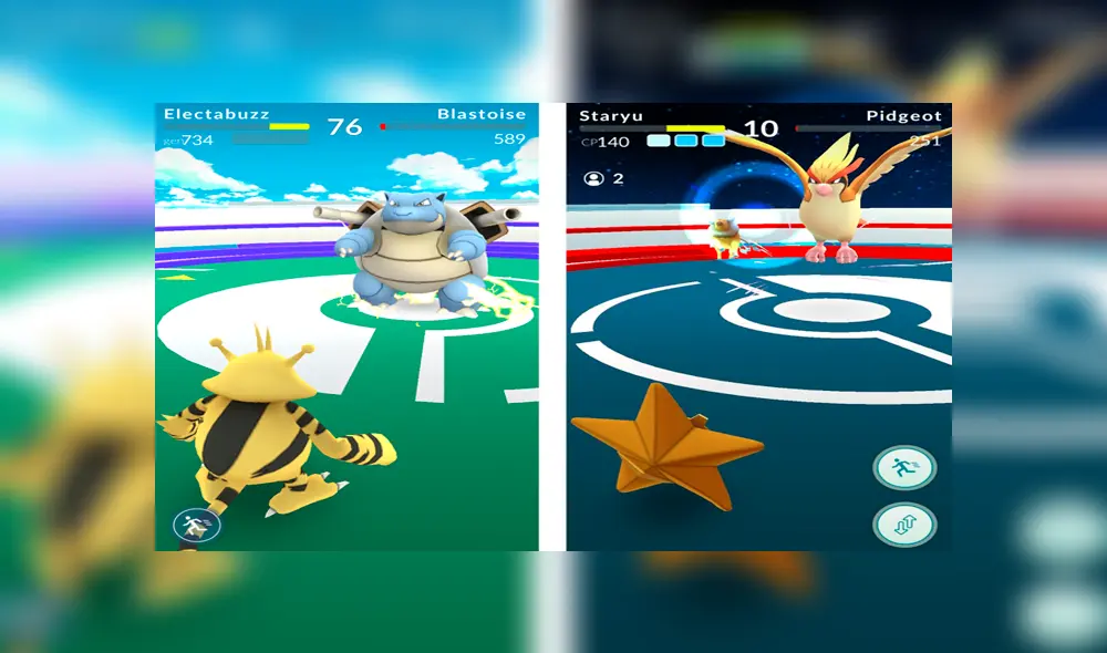 Así luce una batalla de gimnasio en Pokémon GO. Foto: Referencial.