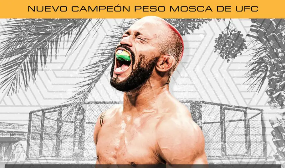 Deivseson Figueiredo derrotó a Joseph Benavidez en el primer asalto y se quedó con el cinturón de la categoría peso mosca. Foto: ESPN.