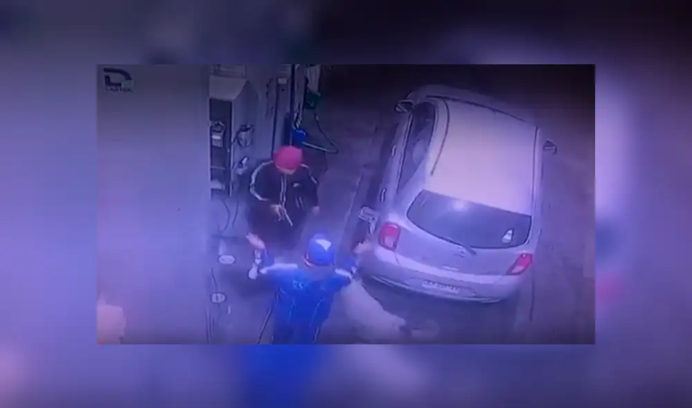 Video es viral en YouTube. El can se percató de las amenazas de los ladrones contra el trabajador de un grifo y corrió a defenderlo.