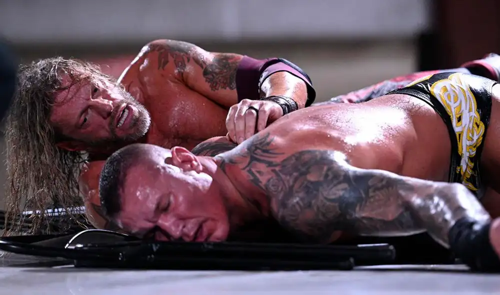 Edge ganó a Randy Orton en WWE Wrestlemania 36. Foto: WWE