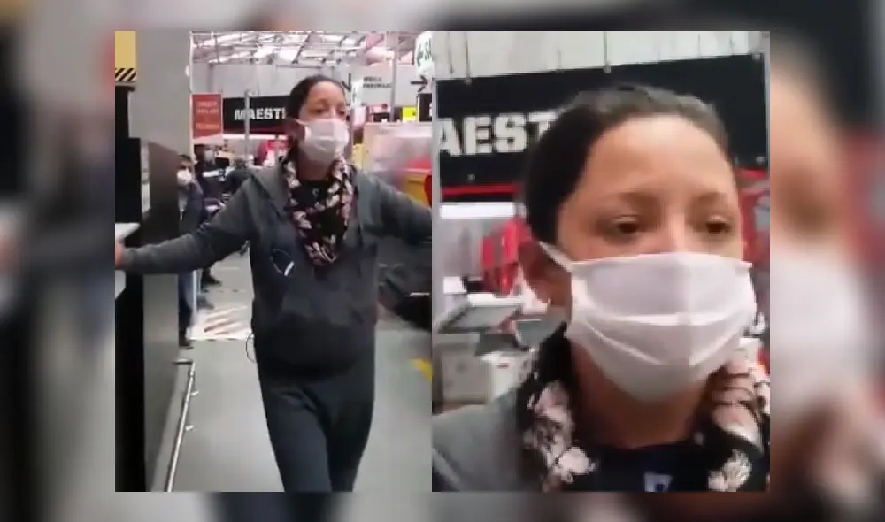 Denuncian que mujer tosió en la cara de señora de 58 años. Foto: Captura. Denuncian que mujer tosió en la cara de señora de 58 años. Foto: Captura.