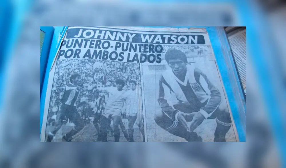 Recorte periodístico sobre Johnny Watson, jugador que falleció en el Fokker. Recorte periodístico sobre Johnny Watson, jugador que falleció en el Fokker.