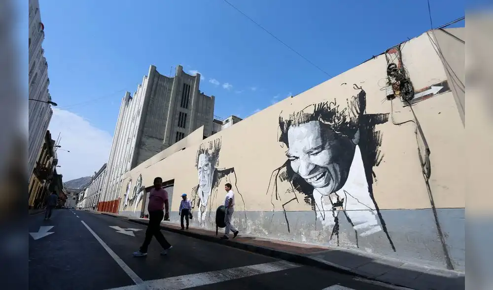 Centro de Lima: Pintan mural en homenaje al reconocido artista Víctor Humareda [FOTOS]