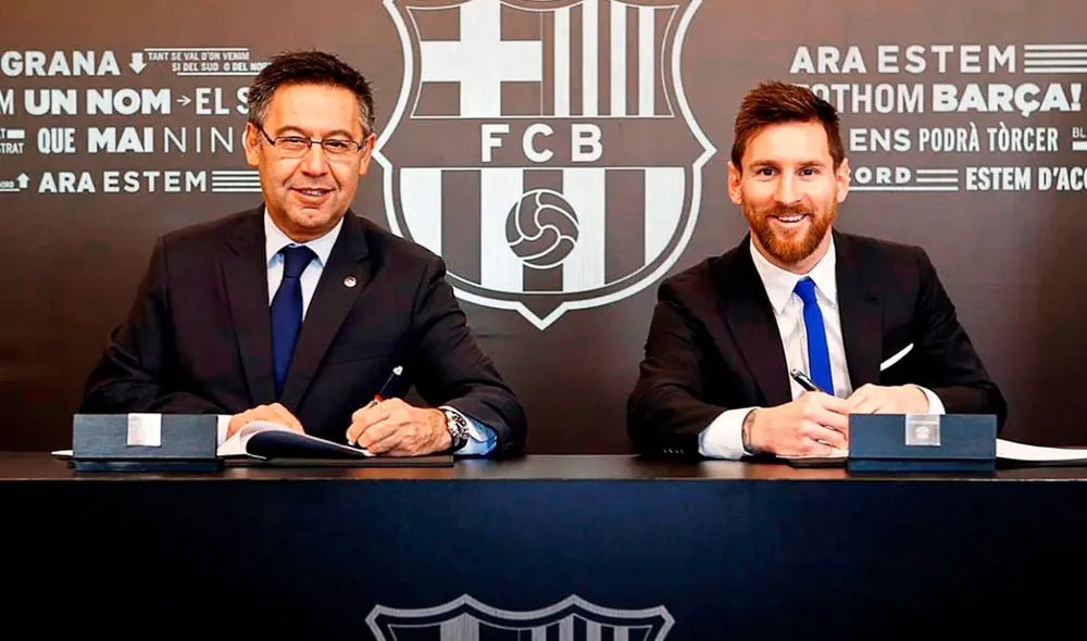 Lionel Messi confirmó su permanencia en el FC Barcelona hasta el término de su contrato. Foto: EFE