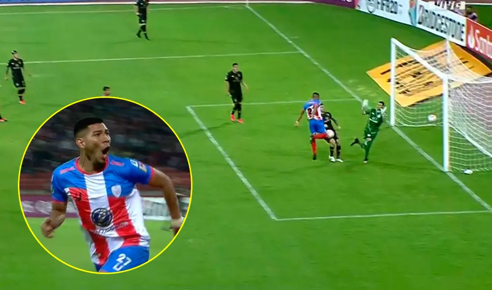 José Rivas puso adelante a Estudiantes de Mérida en el partido contra Racing por la fecha 1 del grupo F de la Copa Libertadores 2020. | Foto: Fox Sports