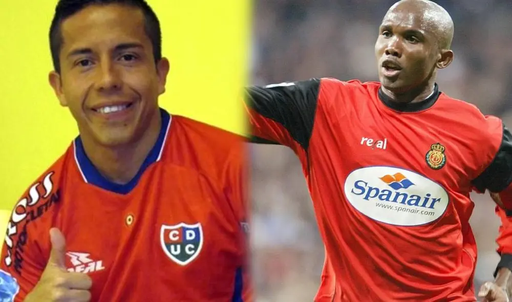 Roberto Merino y Samuel Eto'o coincidieron en el Mallorca de España.