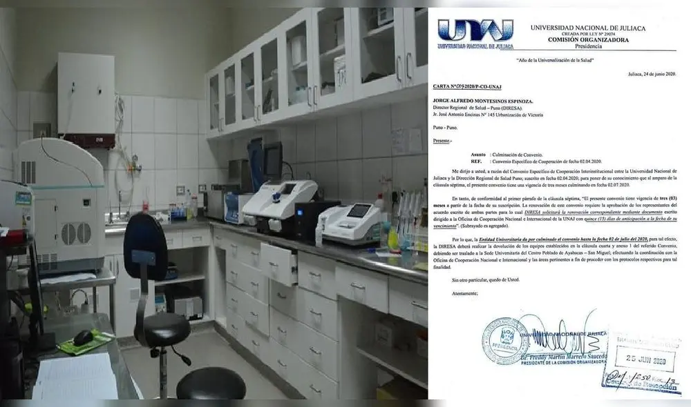 Autoridades de Salud no cumplieron con solicitar ampliación de convenio para continuar con el laboratorio de Puno