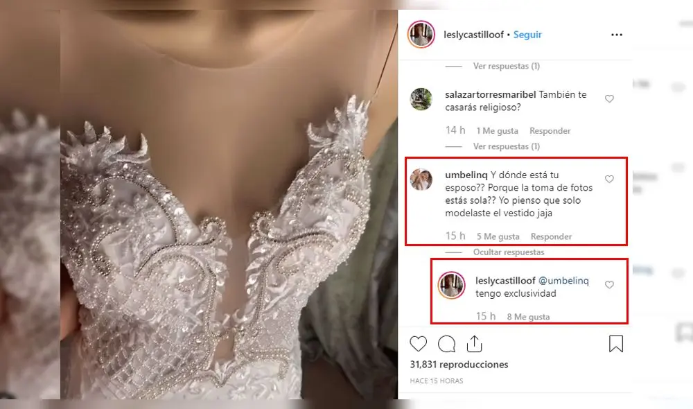Lesly Castillo presenta a su esposo tras enfrentamiento de fan