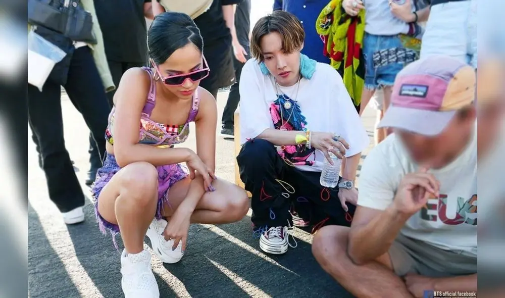J-Hope de BTS y Becky G.