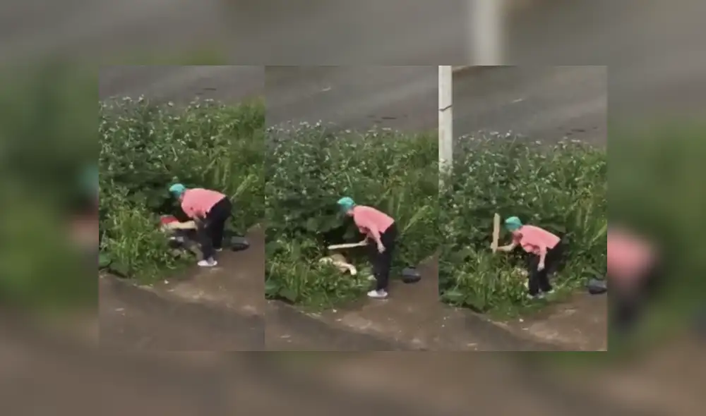 Los vecinos salieron a sus balcones para saber qué estaba pasando y fueron testigos de la bochornosa escena. Foto: captura.