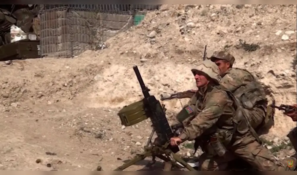 Las autoridades de Azerbaiyán afirman haber dado certeros golpes a las filas armenias. Foto: EFE