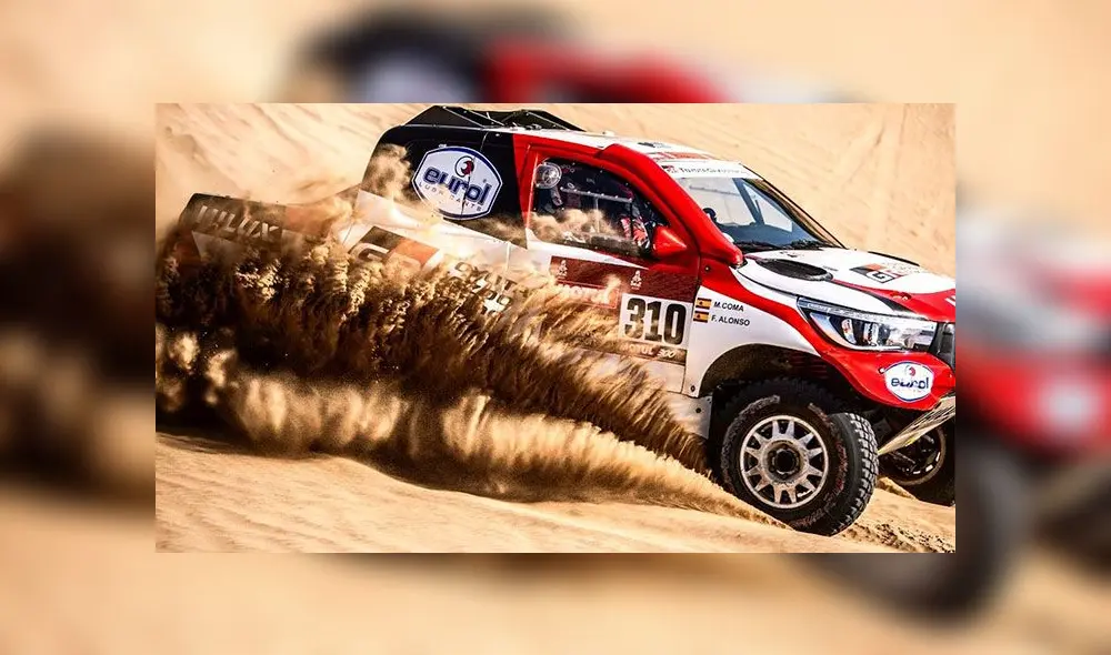 Fernando Alonso y Marc Coma correrán el Dakar 2020 en una Toyota Hilux. Foto: Instagram