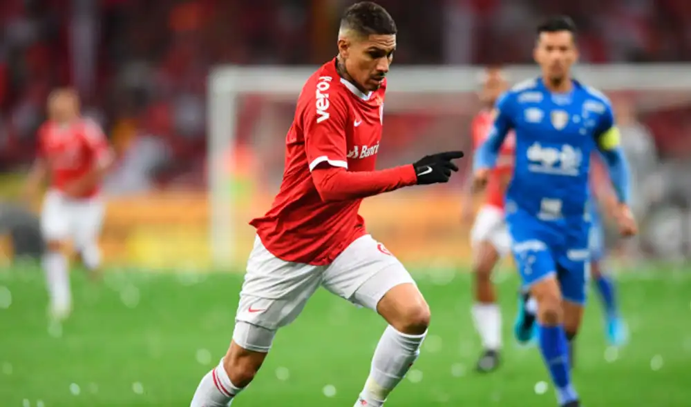 Paolo Guerrero define su pase ante Cruzeiro. (Créditos: Internacional) Paolo Guerrero define su pase ante Cruzeiro. (Créditos: Internacional)
