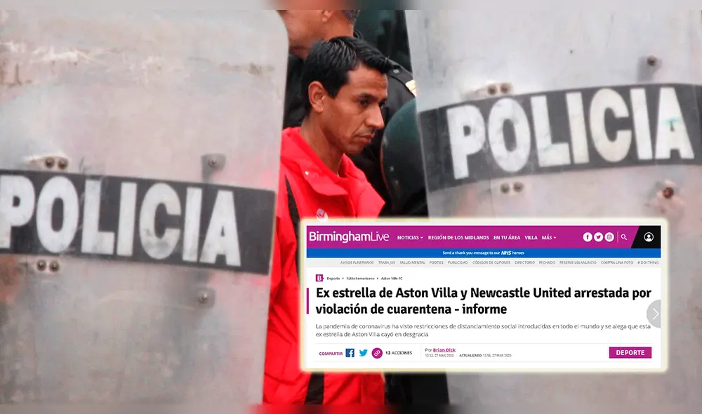 Nolberto Solano: medio inglés informó sobre la detención de la policia por no respetar Estado de emergencia por coronavirus. Foto: AFP