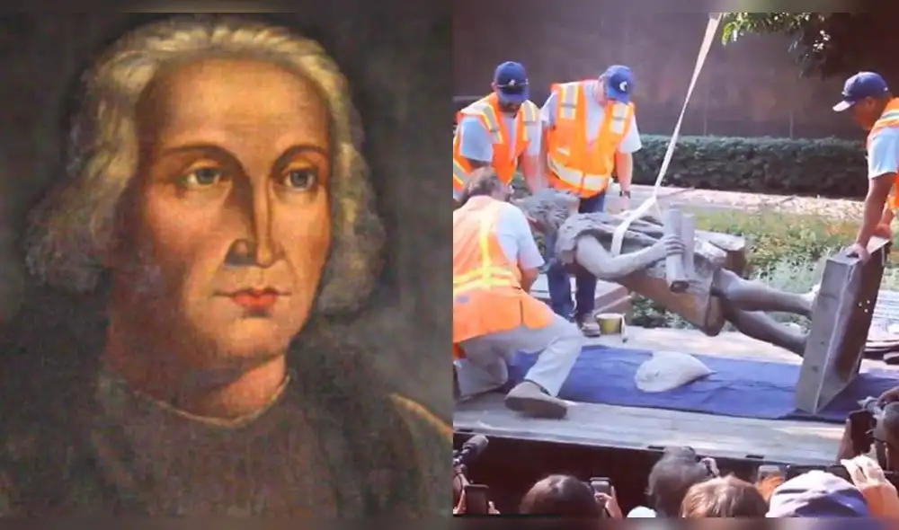 La razón por la que retiran estatua de Cristóbal Colón en Los Ángeles [VIDEO]