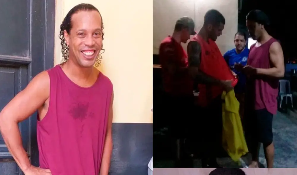Ronaldinho fue la figura de su equipo en el partido de fútbol en la cárcel donde está preso en Paraguay. | Foto: ABC Digital Ronaldinho fue la figura de su equipo en el partido de fútbol en la cárcel donde está preso en Paraguay. | Foto: ABC Digital