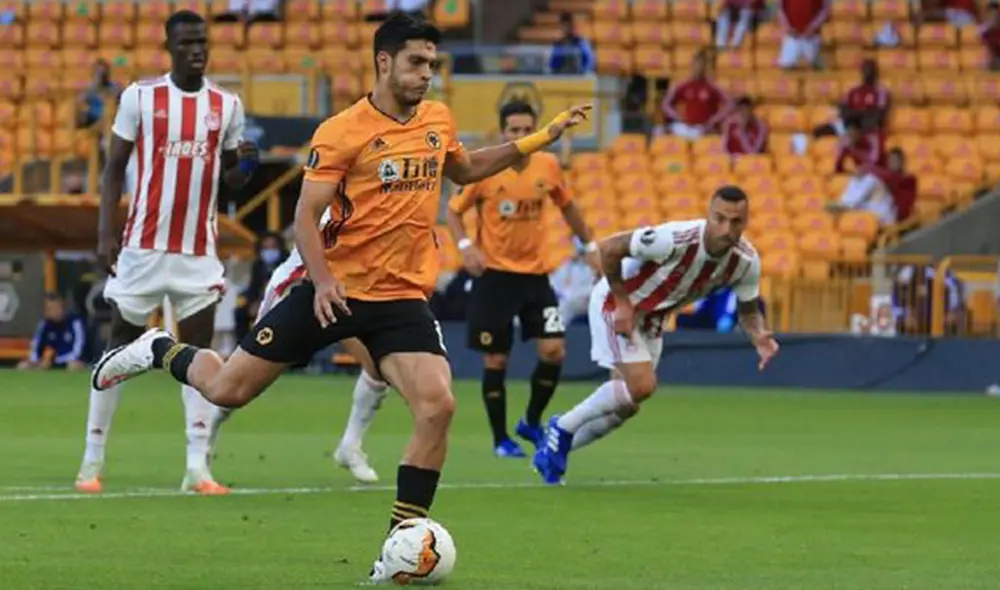 Wolves viene de derrotar 1-0 al Olympiacos por la vuelta de octavos de final de la Europa League. Foto: AFP.