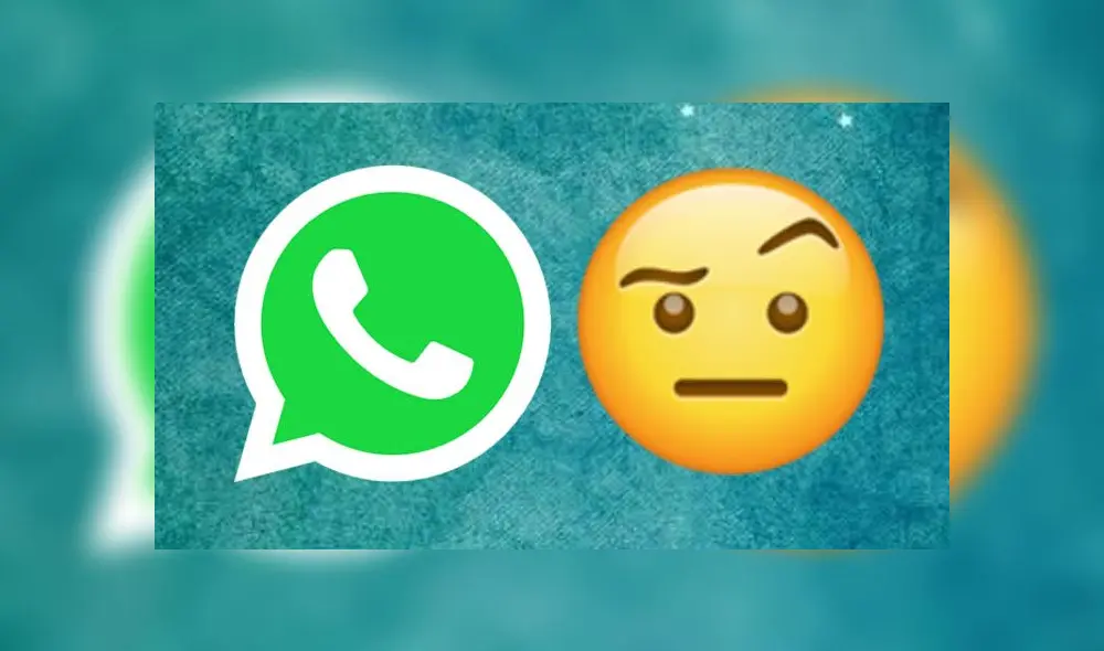 El emoji de WhatsApp de la cara con la ceja fruncida.