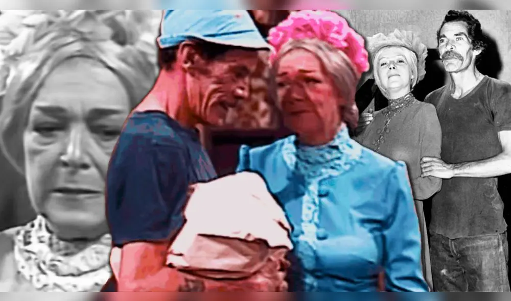 El último adiós de Angelines Fernández a Ramón Valdés. Crédito: Composición / Televisa