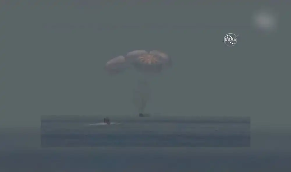 Los astronautas Robert Behnken y Douglas Hurley completaron su misión. Foto: captura (NASA)