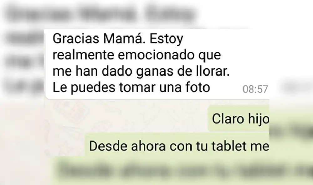 WhatsApp: Le pidió a su mamá una tablet por Navidad y ella lo trolleó