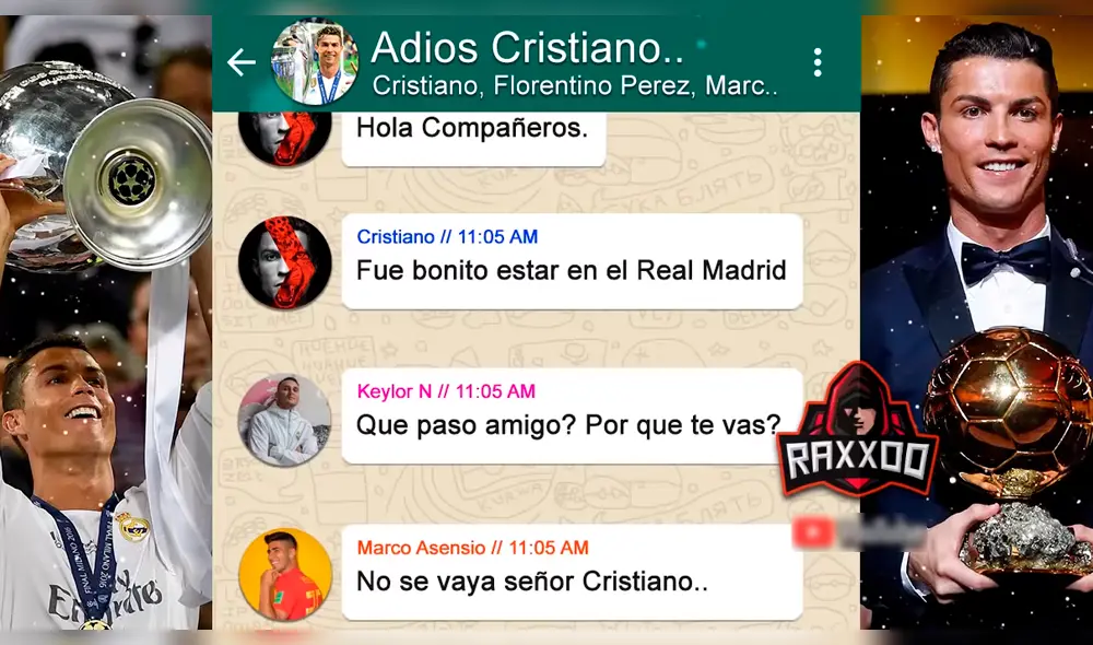 WhatsApp: sorpresa por chat de Cristiano Ronaldo en el que dice adiós al Real Madrid [VIDEO]