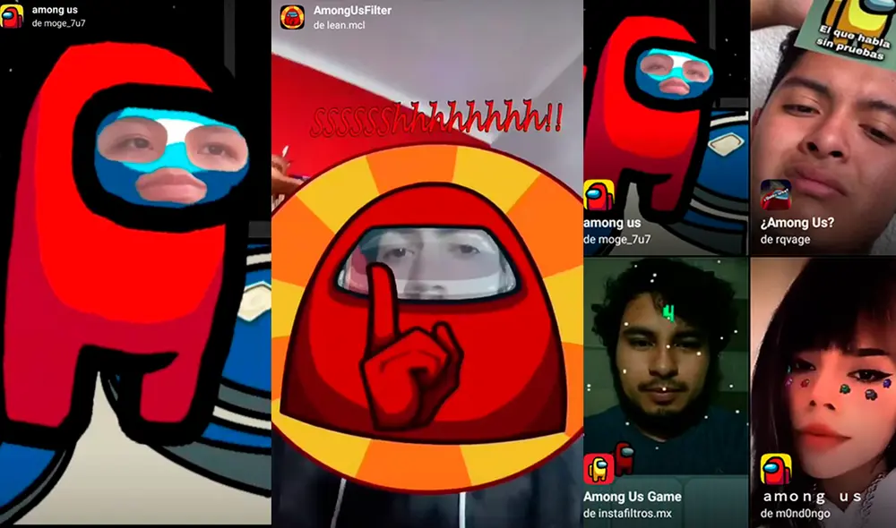 Descarga completamente gratis los filtros de Among Us desde Instagram. Foto: Instagram. Descarga completamente gratis los filtros de Among Us desde Instagram. Foto: Instagram.