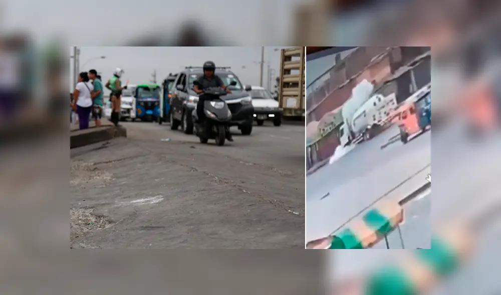 Desnivel en pista de Villa el Salvador habría ocasionado fractura de una de las tuberías de camión cisterna. Foto: GLR Desnivel en pista de Villa el Salvador habría ocasionado fractura de una de las tuberías de camión cisterna. Foto: GLR